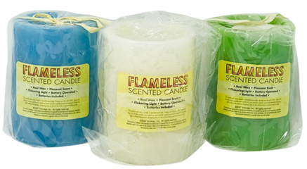 FLAMELESS LED CANDLE ASST COLORS C/P 12
