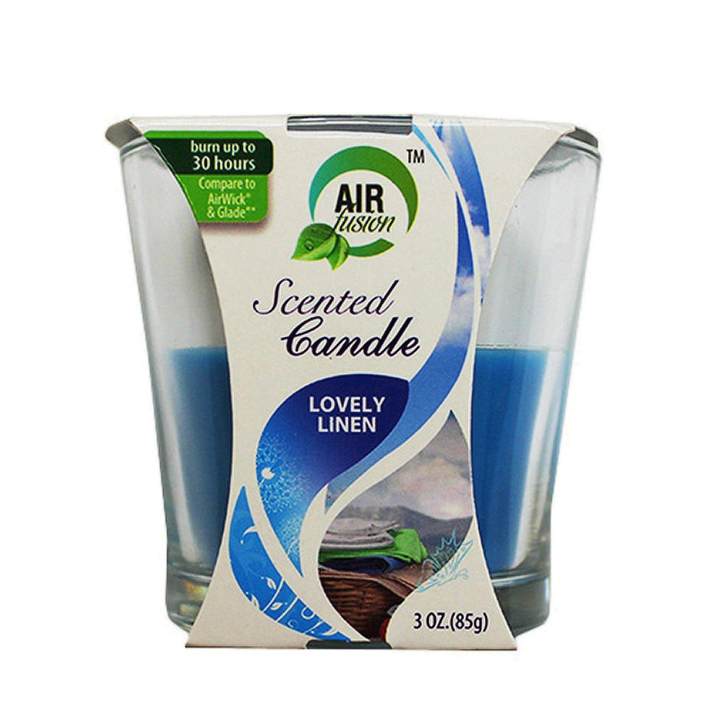 3oz (85GM) "AS IS" JAR GLASS CANDLE-LOVELY LINEN C/P 12