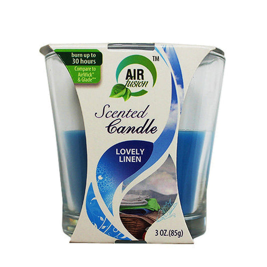 3oz (85GM) "AS IS" JAR GLASS CANDLE-LOVELY LINEN C/P 12