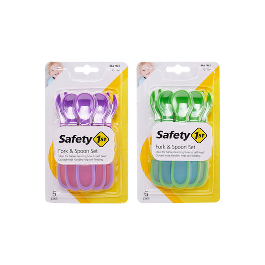 Safety 1st 6pk SPOON & FORK SET C/P 36