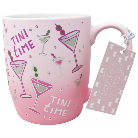 CERAMIC PINK TINI TIME SOFT TOUCH MUG JUBILLIE C/P 24
