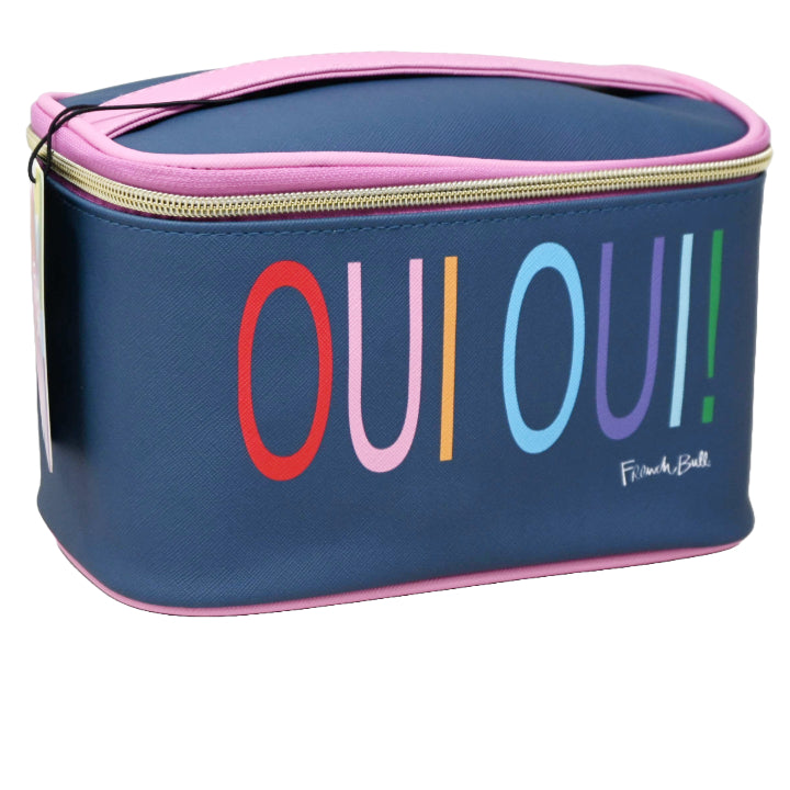 *OUTSIDE OF CA* PRINTED COSMETIC TRAIN CASE W/BAR METAL LOGO PULLER C/P 20