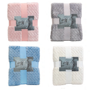 50"x60" EMBOSSED THROW ASST COLORS C/P 48