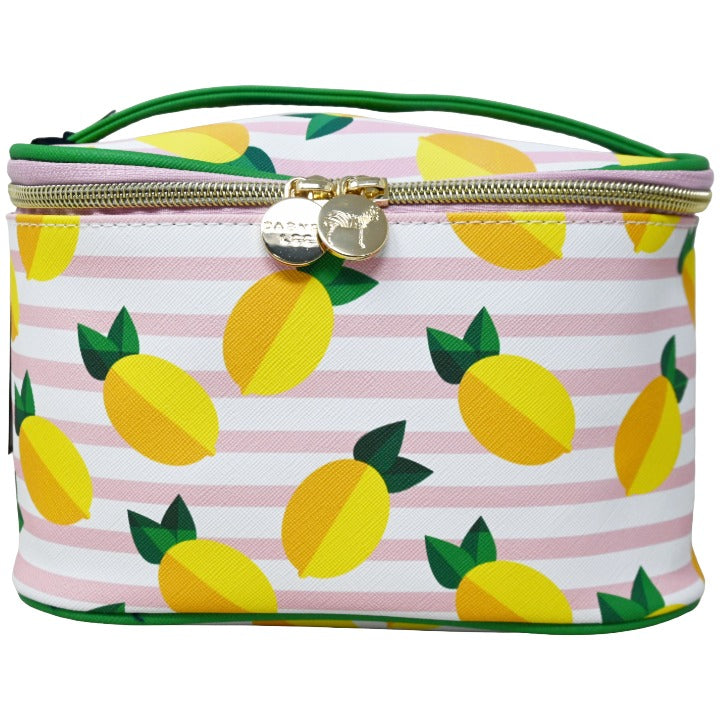 *OUTSIDE CA* MULTICOLOR TRAIN CASE W/TRAVEL ADDICT PRINT DABNEY LEE C/P 20