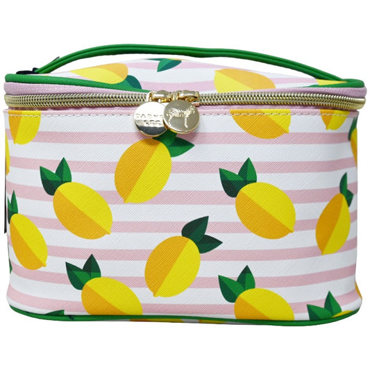 *OUTSIDE CA* MULTICOLOR TRAIN CASE W/TRAVEL ADDICT PRINT DABNEY LEE C/P 20