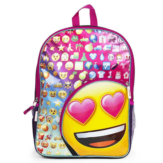 EMOJI SATIN HAPPY FACE BACKPACK C/P 24