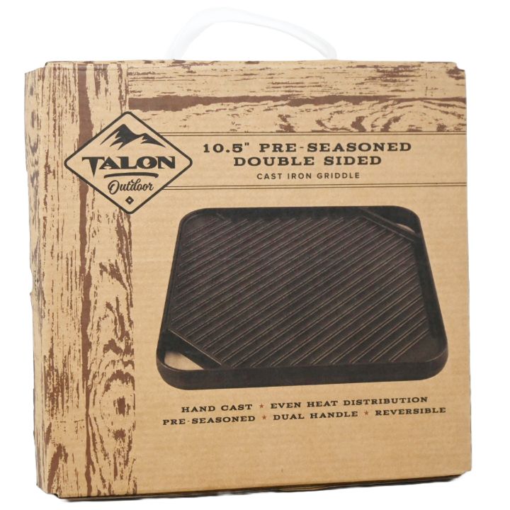 TALON 10.5" Cast Iron Griddle Pre-Seasoned CB C/P 4