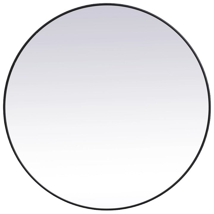 28" Blk Rnd Mirror C/P 4