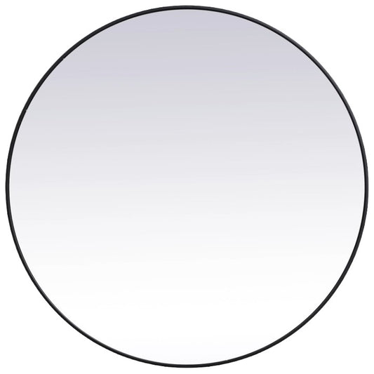 28" Blk Rnd Mirror C/P 4