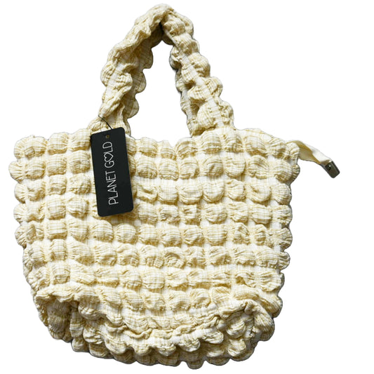 BROWN QUILTED SATCHEL HANDBAG W/TOP ZIPPER C/P 12