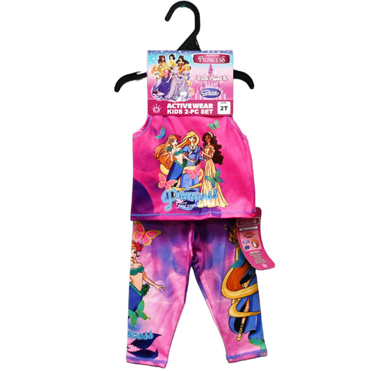 FAIRYTALE PRINCESS RACER TANK ACTIVEWEAR SET BUTTERFLY PRINCESS 3-ASST SIZE 2T-4T C/P 48
