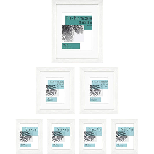 7pc FRAME WHT Set STUDIO GALLERY WOODGRAIN C/P 1