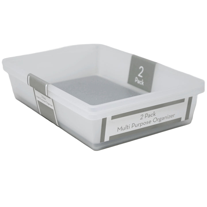2 pk Drawer Organizer with Grey TPR 9.76x6.77x2.36" C/P 12