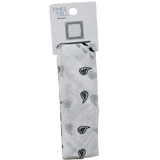 WHITE PRINTED BANDANA C/P 72