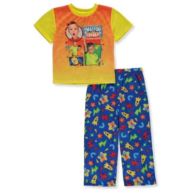 2T -4T BOYS SHORT SLEEVE TOP W/PANTS PAJAMA SET C/P 6