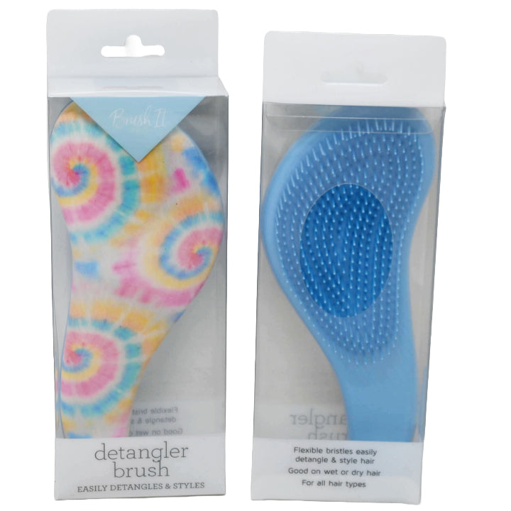 TIE DYE PRINTED DETANGLING HAIR BRUSH C/P 48
