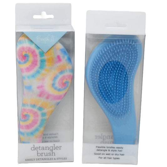 TIE DYE PRINTED DETANGLING HAIR BRUSH C/P 48