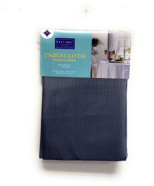 70" ROUND GRAY POLYESTER WATERPROOF TABLE CLOTH C/P 12
