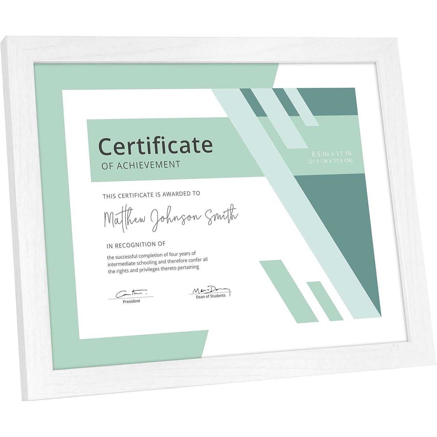 6pk 8.5X11" WHT WOODGRAIN FRAME C/P 1