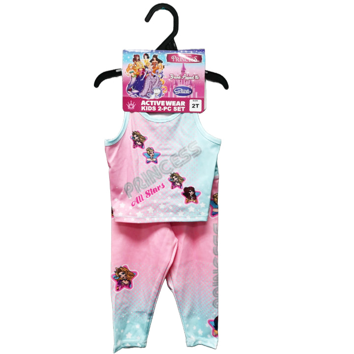 FAIRYTALE PRINCESS ALL STARS RACER TANK ACTIVEWEAR SET 3-ASST SIZE 2T-4T C/P 48