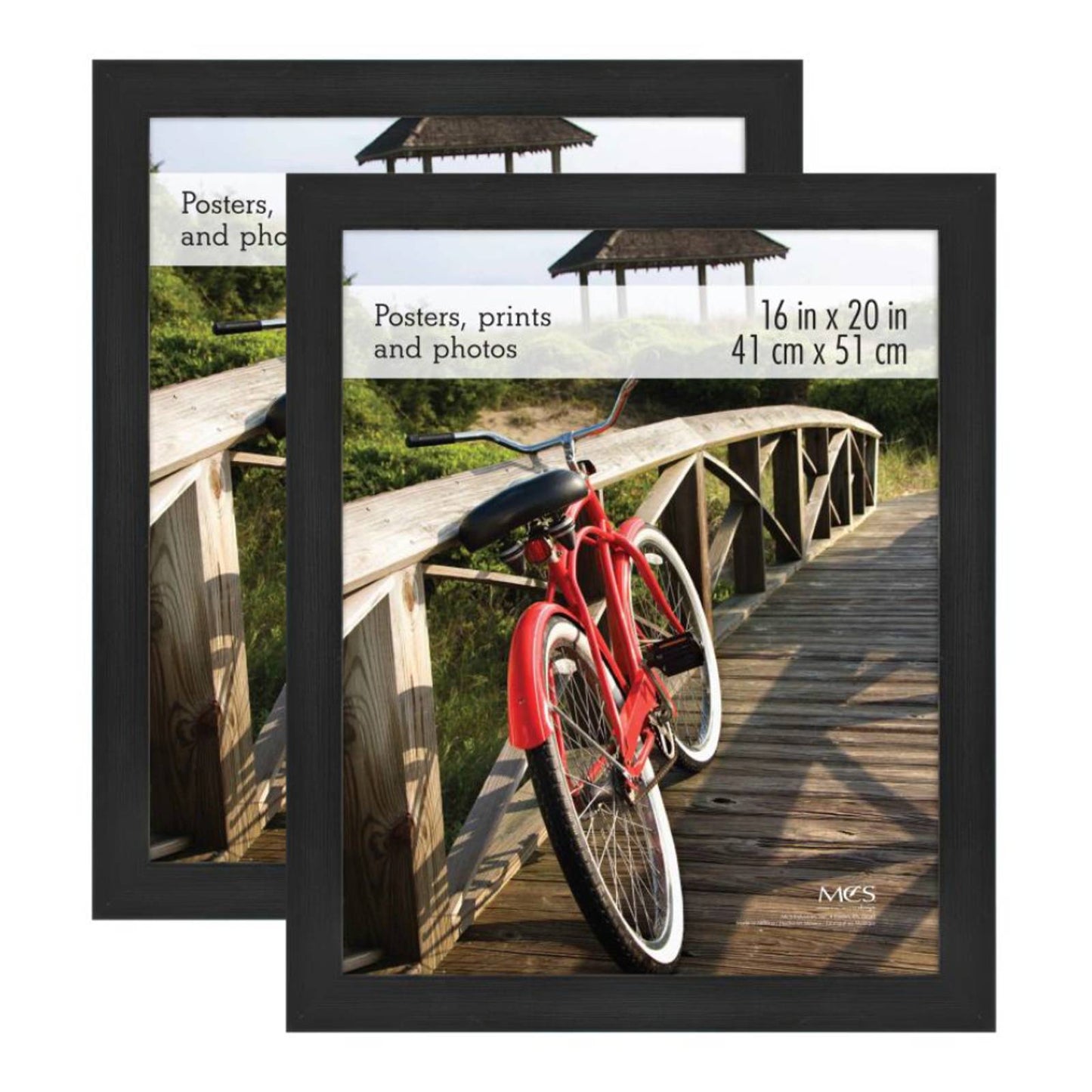2pk 16"x20" MUSEUM POSTER FRAME ONYX WOODGRAIN C/P 1