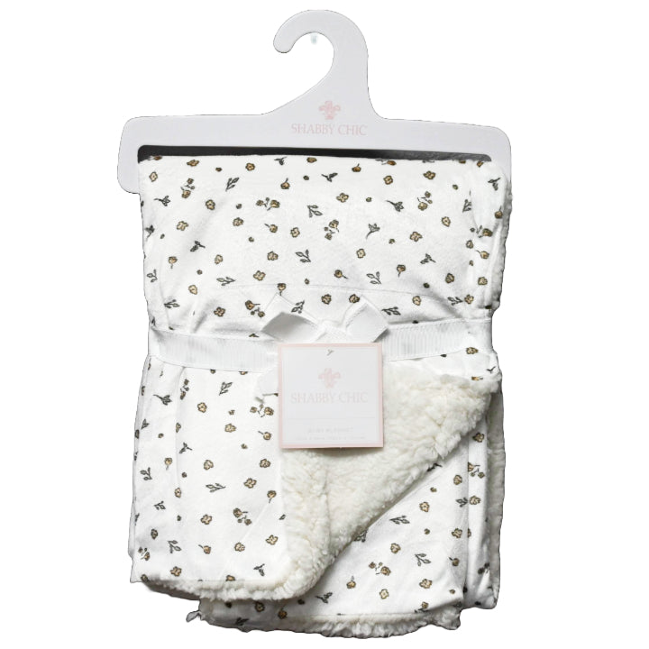 1pc Mink & Sherpa Blanket - Mustard Ditsy Floral C/P 48