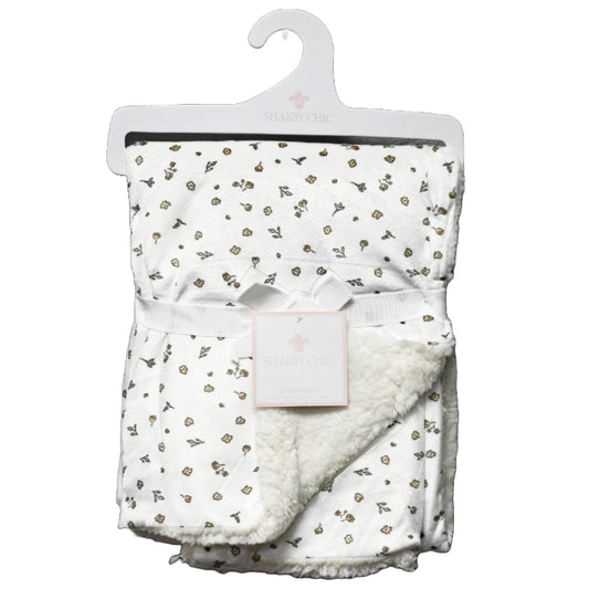 1pc Mink & Sherpa Blanket - Mustard Ditsy Floral C/P 48