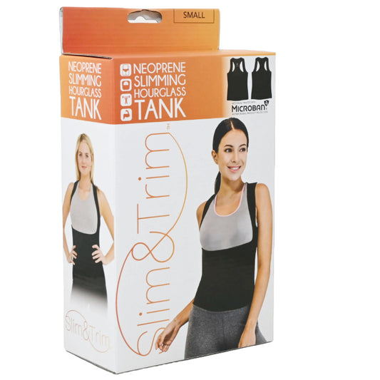 SMALL JET BLK WOMEN HOURGLASS NEOPRENE TANK (BOXED) C/P 12