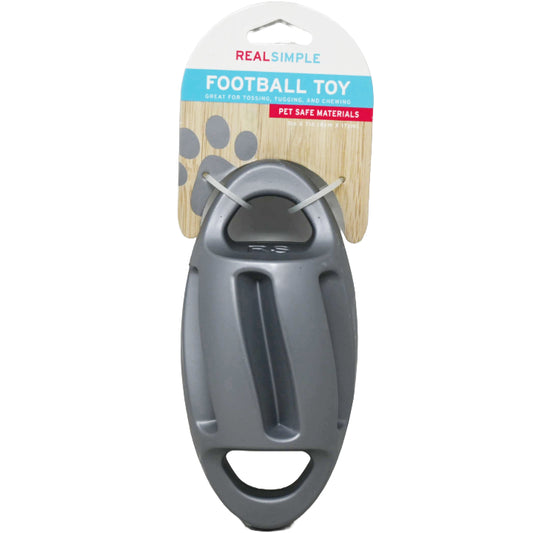 7.68"X2.95" GRAY TPR FOOTBALL DOG TOY C/P 32