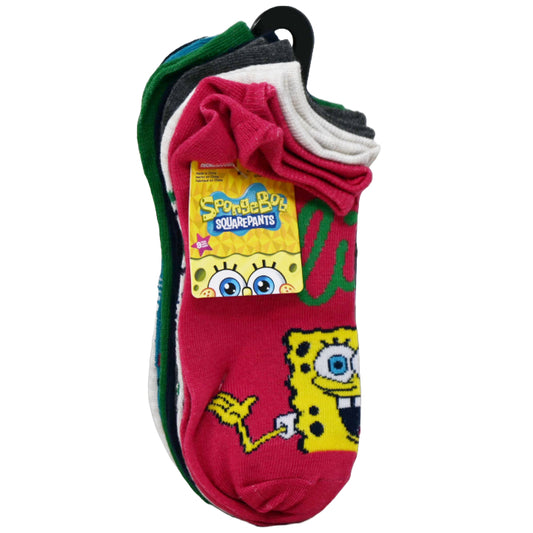 9pk WOMEN SPONGEBOB MOODS NS SOCKS SIZE 9-11 C/P 60