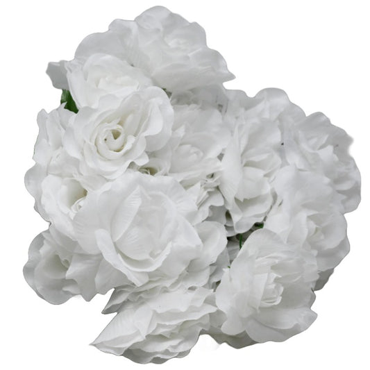 White Rose Bush 6 Flowers C/P 288