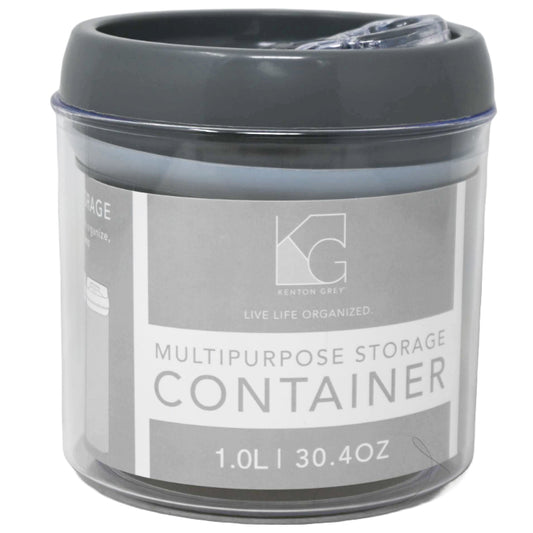 1.0L Grey Round Plastic Container C/P 60