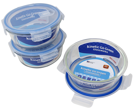 950ml ROUND GLASS FOOD CONTAINER C/P 24