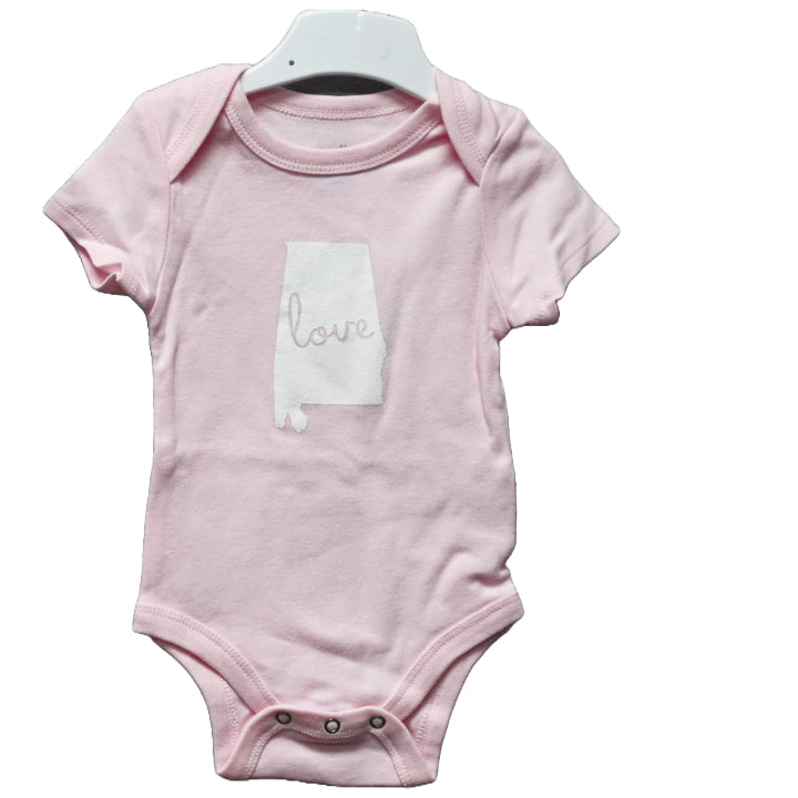 3-6 Month Pink State Onesie- Alabama C/P 48