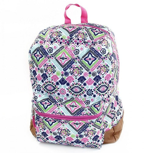 TRIBAL FLORAL PRINT BACKPACK C/P 6