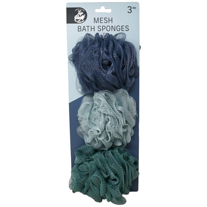 3pc JUMBO BATH MESH SPONGE ASST COLORS C/P 12