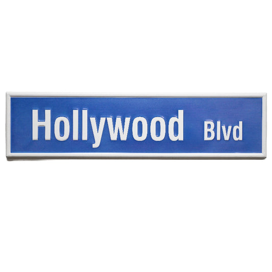 32"x8" EMBSSD HOLLYWOOD BLVD METAL WALL SIGN C/P 8