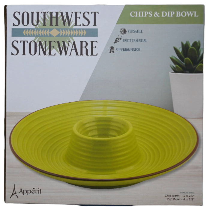 YELLOW CHIP-N-DIP DISH BOWL C/P 6