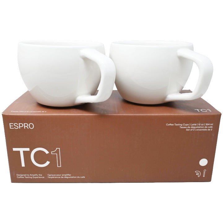 2pc 12oz Wht Co Latte Cup C/P 6 ESPRO