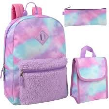 17" GIRLS TIE-DYE PRINCESS PINK/LAVENDER BACKPACK C/P 24