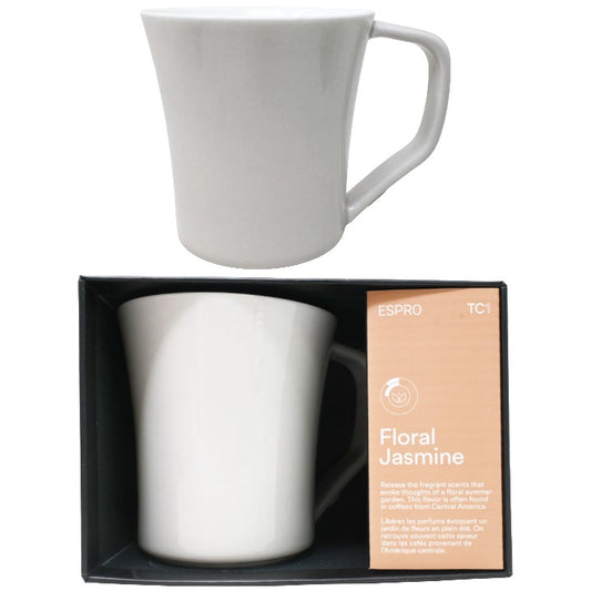 10oz Wht Gry Fl Coffee Cup C/P 24 ESPRO