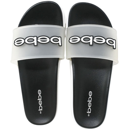 Womens White Black Sandals C/P 12 BEBE