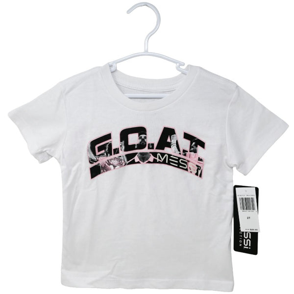 MESSI WHT 10 ARCH GOAT T-SHIRT 3-ASST SIZE 2T,3T,4T C/P 24