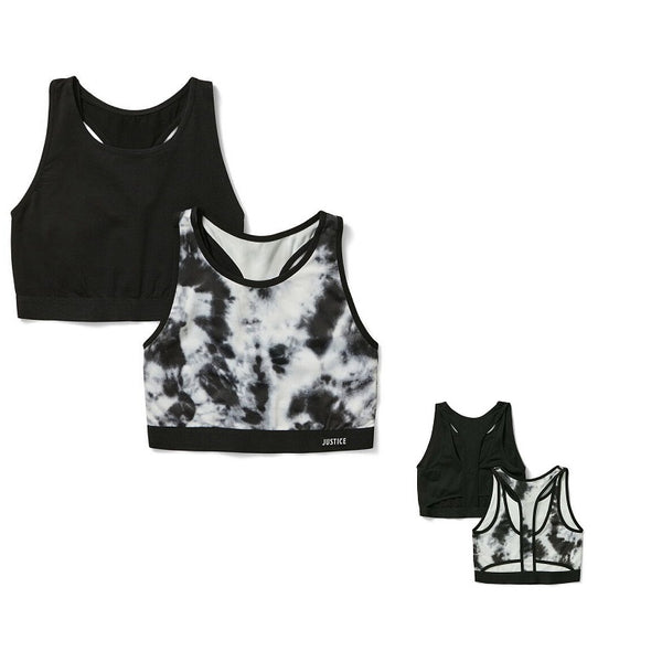 Girls Sz 28 2pk Sports Bra Set C/P 24 Justice