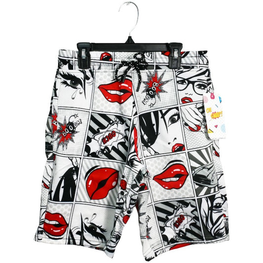 Mens Gry Pop Art Volley Shorts C/P 48 Drill Clothing Co.