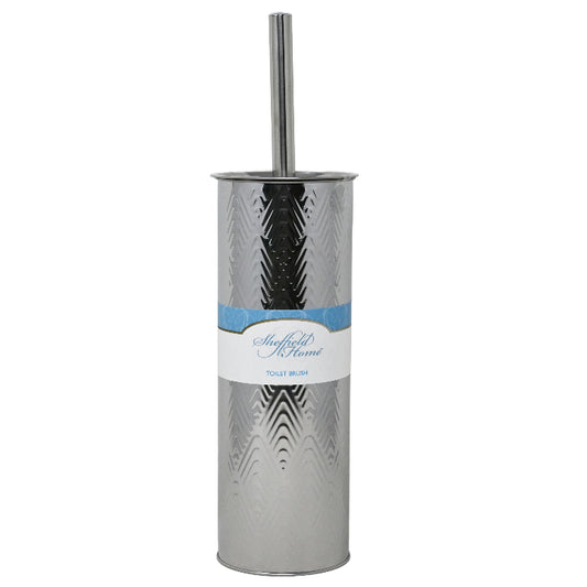 CHROME EMBOSSED TOILET BRUSH HOLDER C/P 12