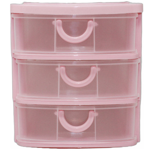 LONDON FOG 3-DRAWER PINK MINI ORGANIZER C/P 12