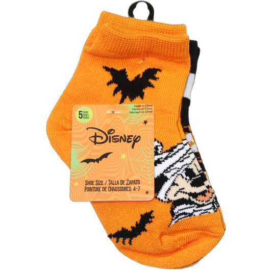 5pk MICKEY MOUSE BOO QRT SOCKS SIZE 2T-4T C/P 60