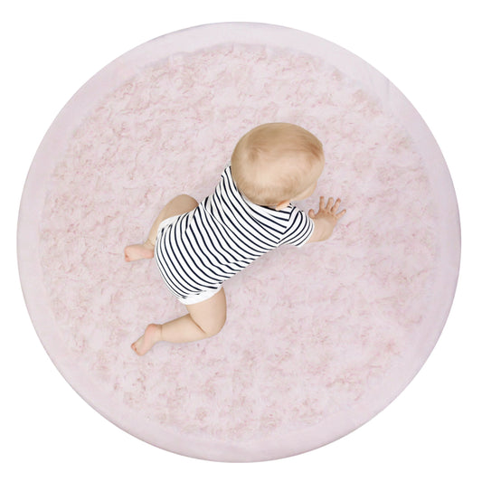 FAUX FUR PLAYMAT - PINK HEARTS C/P 12