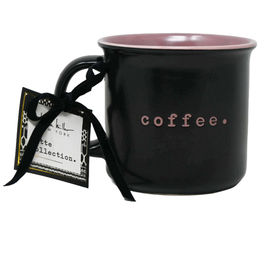 Debossed "Coffee" Camper Mug with Inside Purple Nicole Miller C/P 36